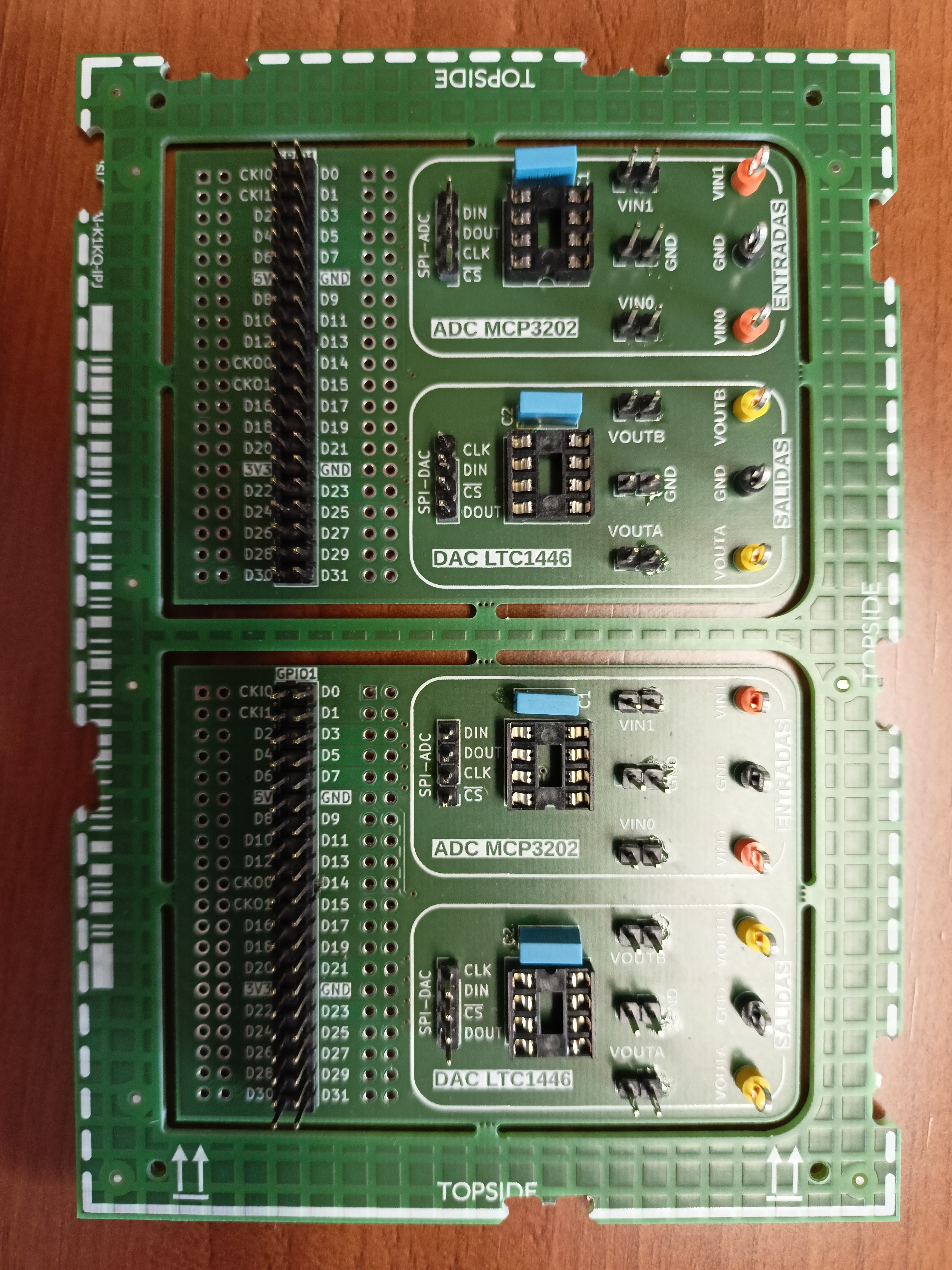 Placa de expansión desarrollada en el Proyecto de Innovación Docente 24130